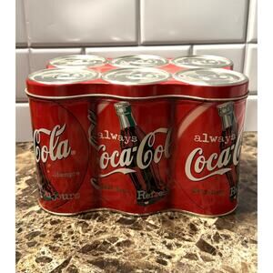 Vintage Coca-Cola 6-Pack Tin Storage Container